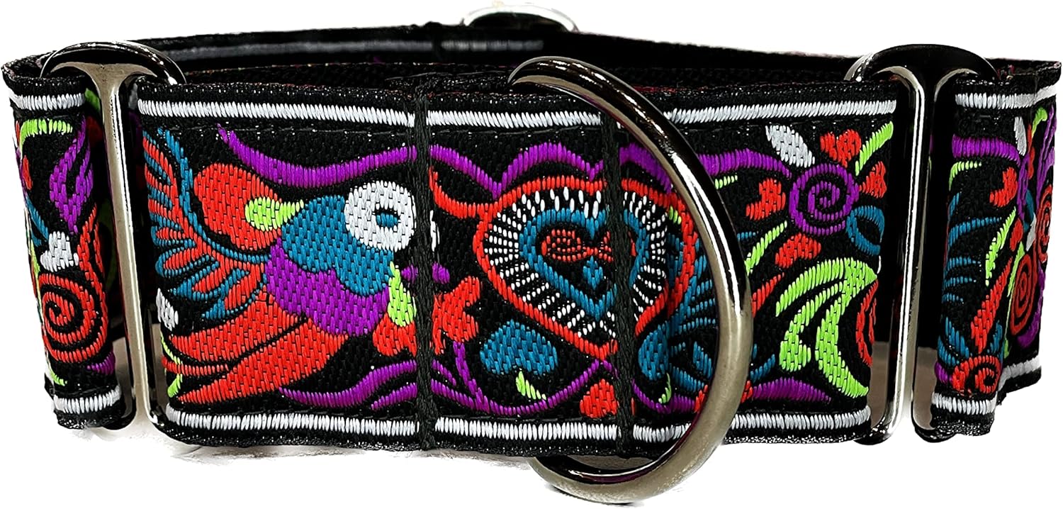 Martingale Dog Collar for Greyhound Saluki Whippet and Other Breeds with Similar Neck 2 inch Wide (XL 17 inch -22 inch )