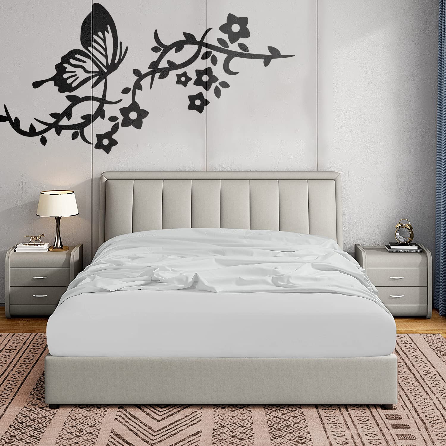 Extra Soft 1 Piece Elasticized Egyptian Cotton Fitted Sheet only 15 Inch Deep Pocket (Full, White)