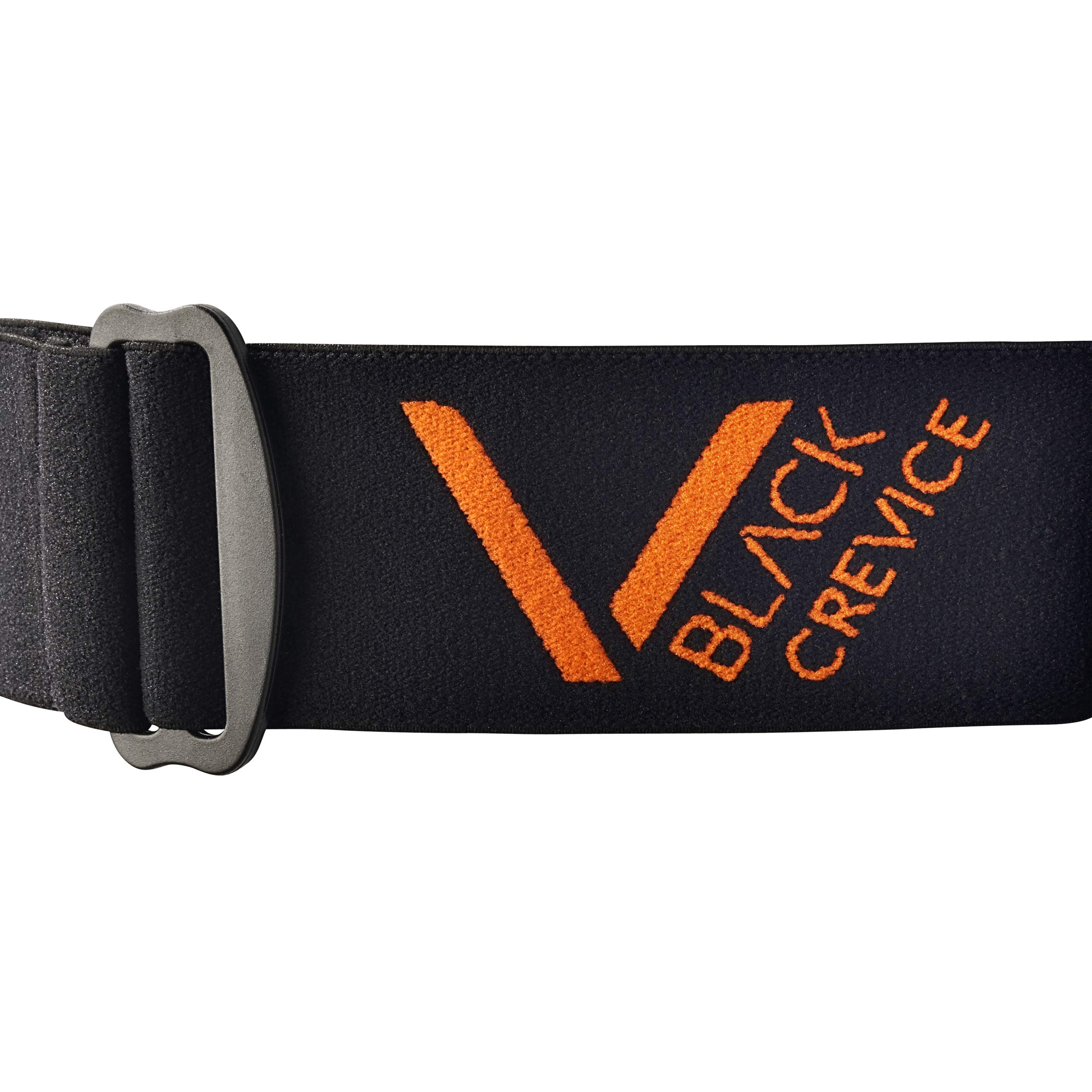 Black Crevice Occhiali da Sci – Schladming – Doppio Parabrezza, Rivestimento Anti-Appannamento, Protezione UV400 (Nero/Arancione, L (Circonferenza Testa 58-61 cm))..