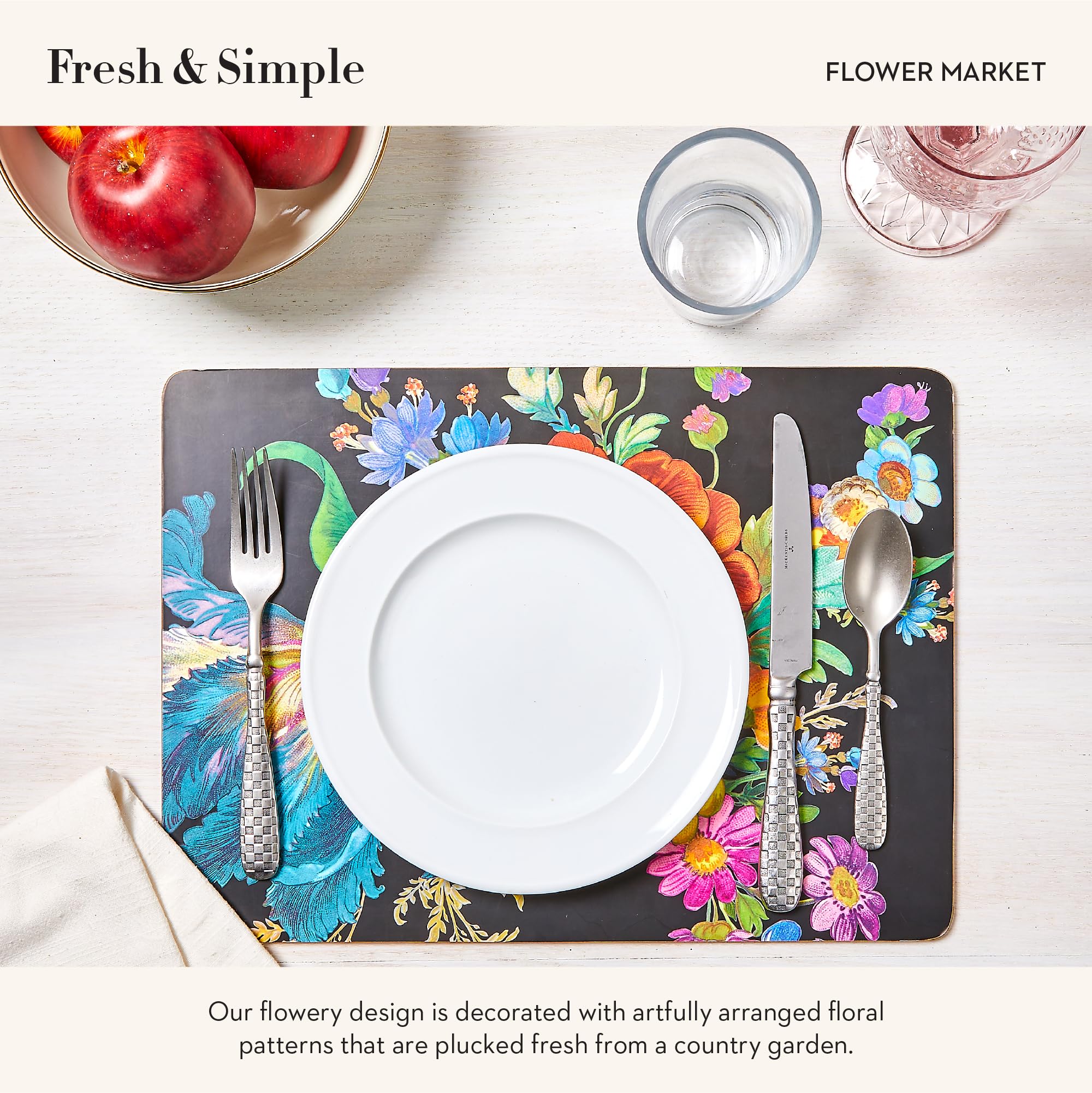 KILBURN Harrods フラワープリントプレイスマットV&A 4枚セット Amazon