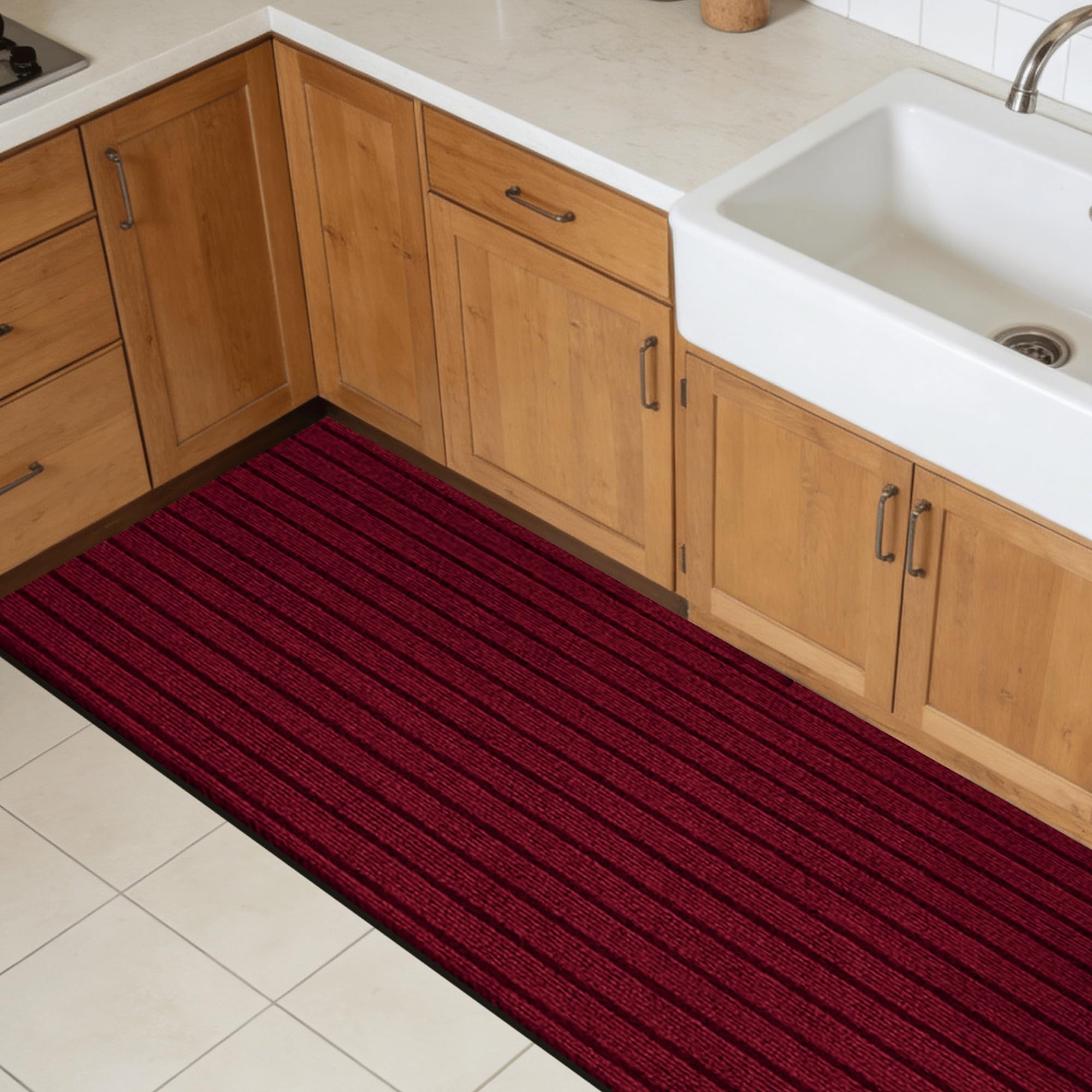 Tapis entrée sous porte enlève salissures tapis de porte rouge