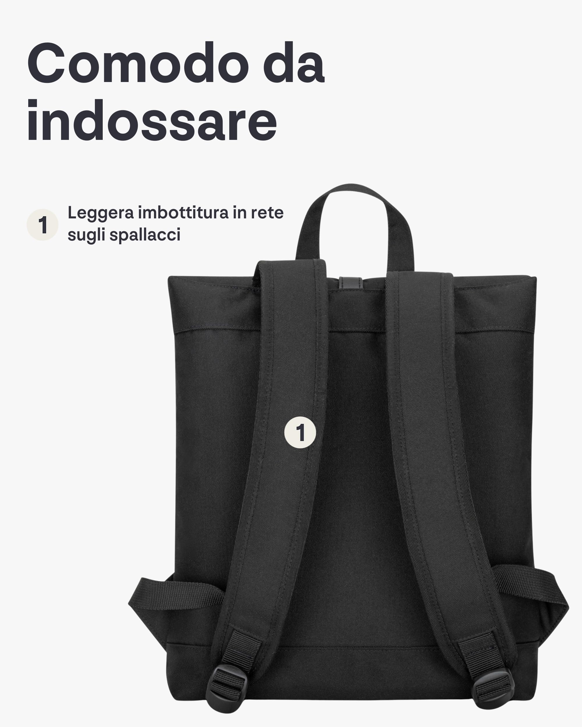 Johnny Urban Zaino Donna - Mia - Zainetto per Viaggio, Lavoro, Università, Ufficio - Backpack Piccolo Porta Pc 16 Pollici - Sacco Sportivo Leggero - Idrorepellente