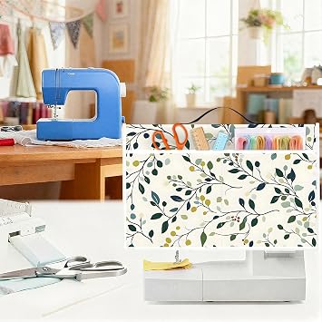 Sewing Machine Dust Cover with Top Handle / Side Sewing Essentials Pockets