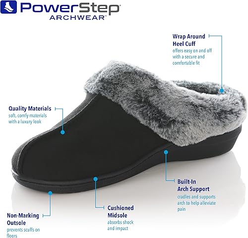 Miniatura 4 de Powerstep Women's 2022 Archwear, House Shoes, Orthotic Slippers with Arch Support