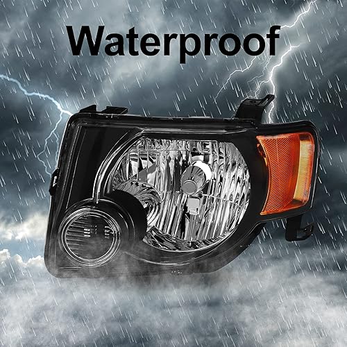 Miniatura 3 de Conjunto de faros delanteros compatible con Ford Escape 2008 2009 2010 2011 2012 08 09 10 11 12 Ford Escape lado del conductor y lado del pasajero