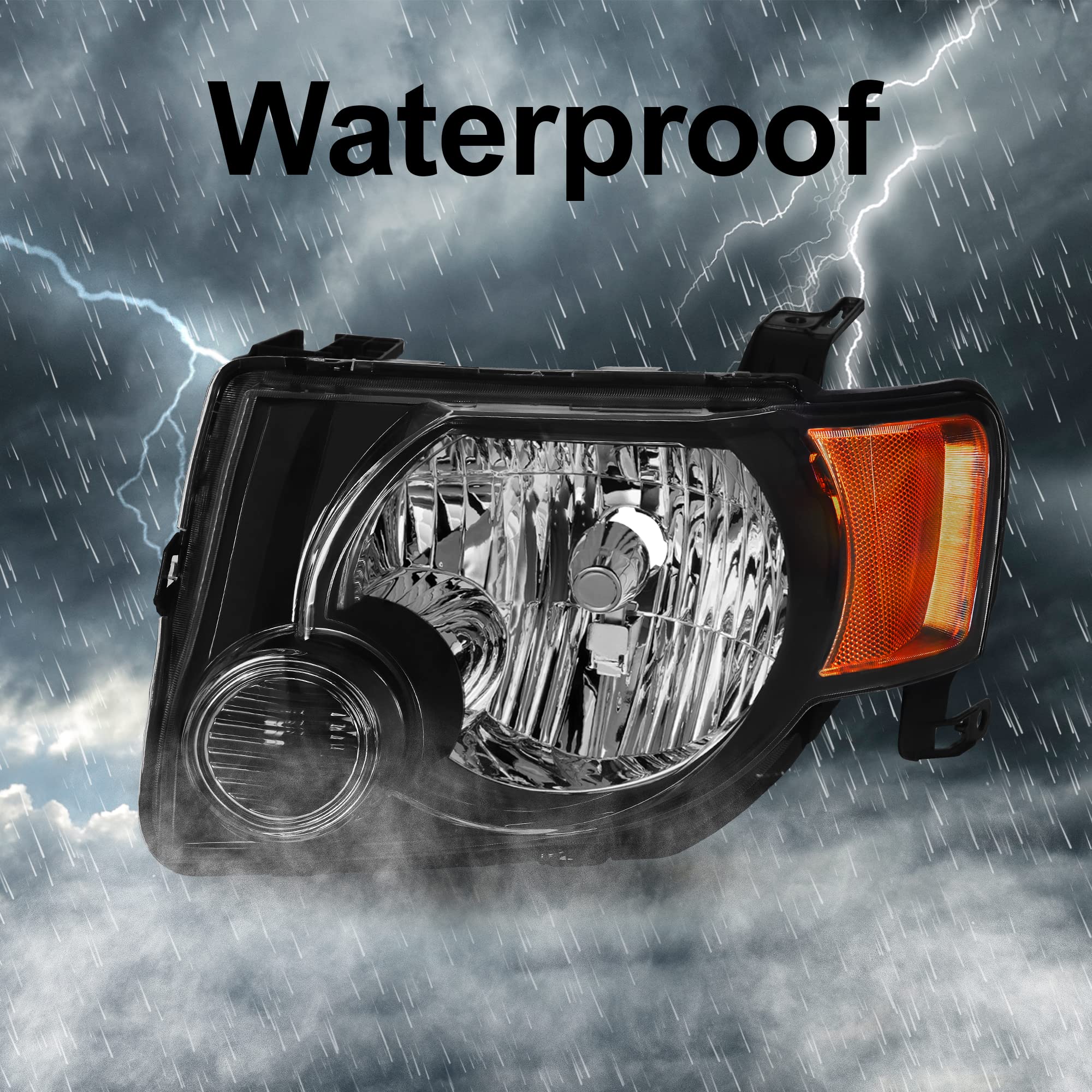 フォード　エスケープ　2009 ヘッドライト Amazon | telpo ヘッドライトアセンブリ 2008 2009 2010 2011 2012 08