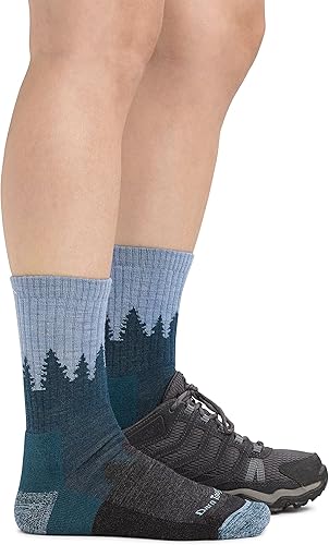 Miniatura 2 de Darn Tough Vermont Treeline Micro Crew - Calcetines de senderismo de peso medio con cojín para mujer (estilo 1971)