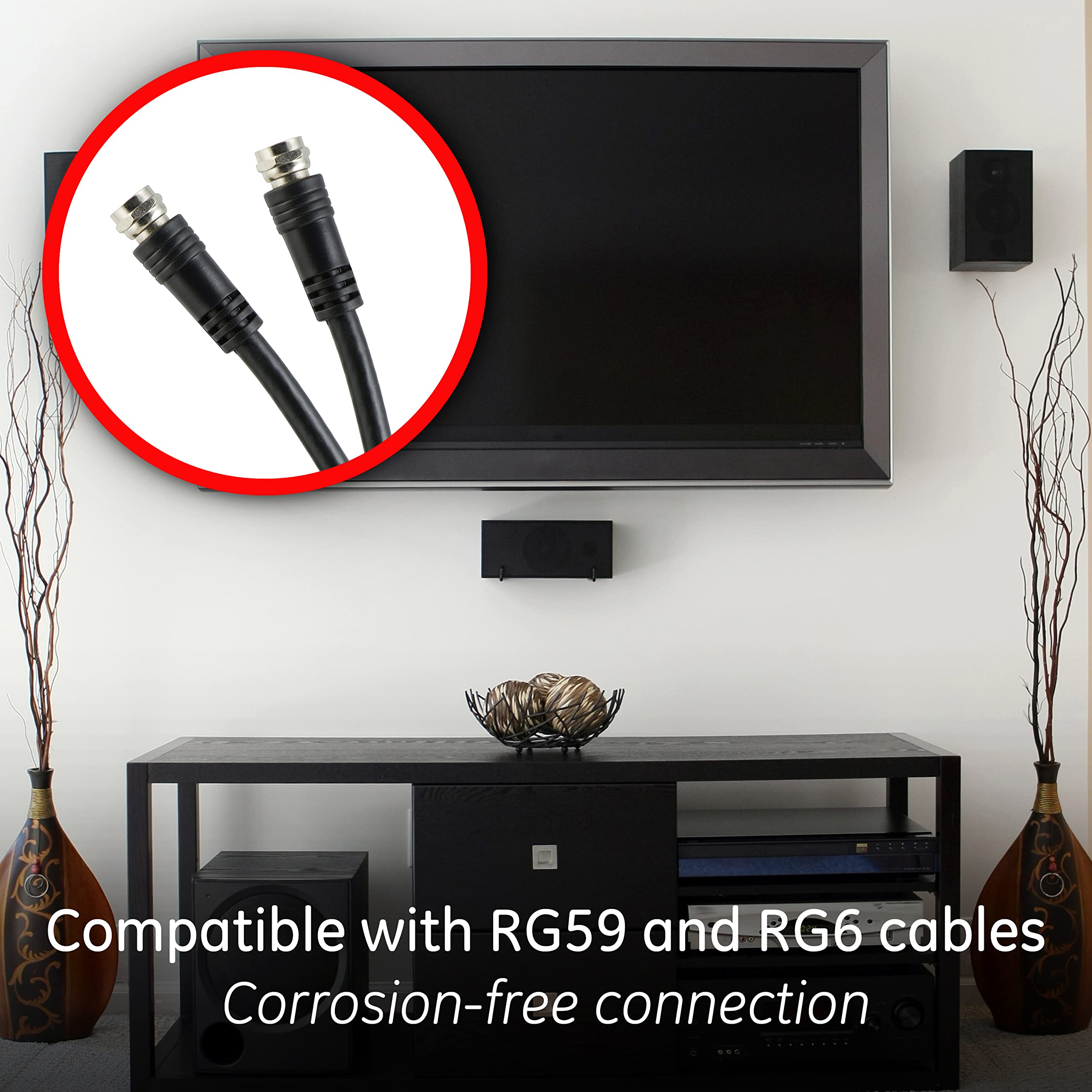 Amazon | GE 3ウェイ 同軸スプリッター, 1 Pk, 35047 | GE | アンテナ