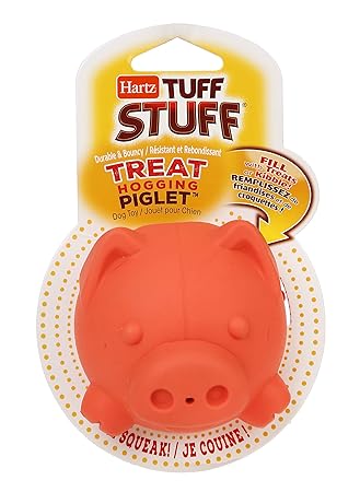 Hartz Tuff Stuff Treat Hogging Piglet Dog Toy Treat Dispenser