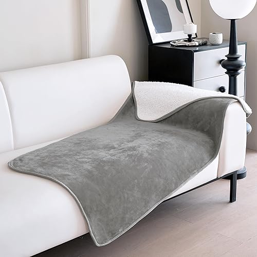 Miniatura 51 de gogobunny - Manta impermeable y reversible de vellón Sherpa para perro, cachorro, gato; protege la cama, el sofá y el sillón de líquido, orina y