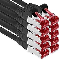 1aTTack.de - 10x 3 metri cavo patch CAT6 S/FTP PIMF schermatura CAT.6 cavo di rete