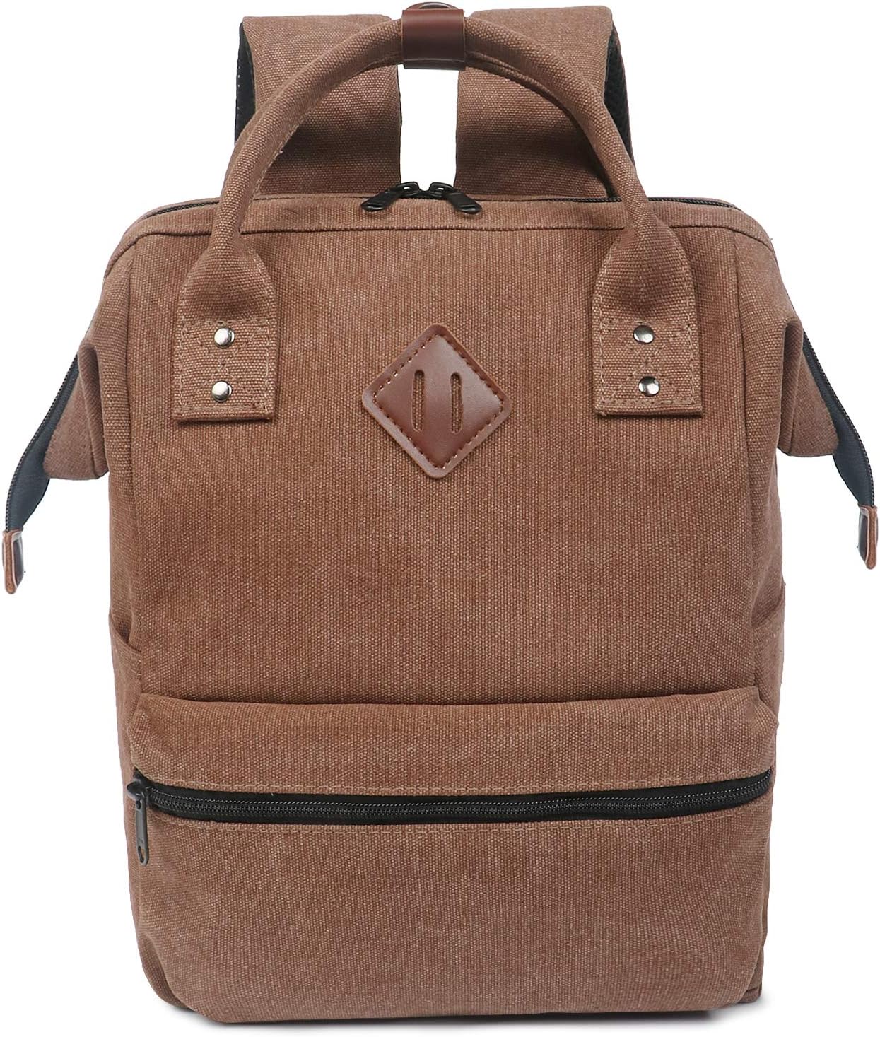 Oflamn Doctor Style Canvas Multipurpose Casual Daypack Laptop Backpack Travel Bag for Men, Women & College (3.0 Coffee)