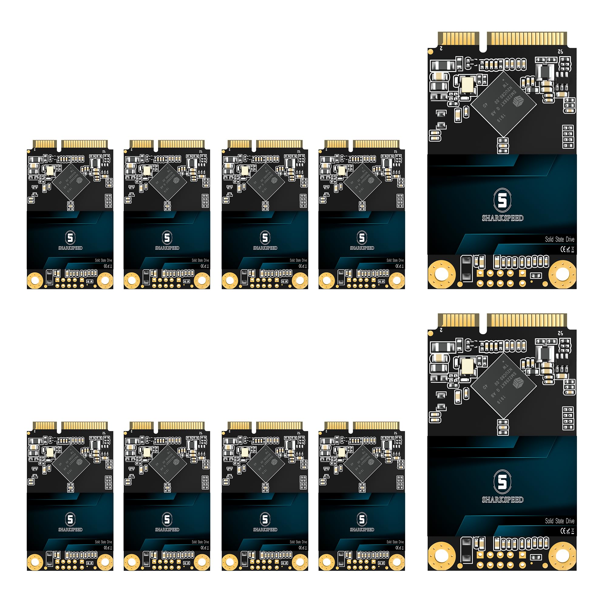 Dysk SSD mSATA 64 GB, 10 szt., TLC 3D NAND SATA 3 (6 GB/s), wewnętrzny dysk półprzewodnikowy do laptopa, komputera stacjonarnego/komputera PC