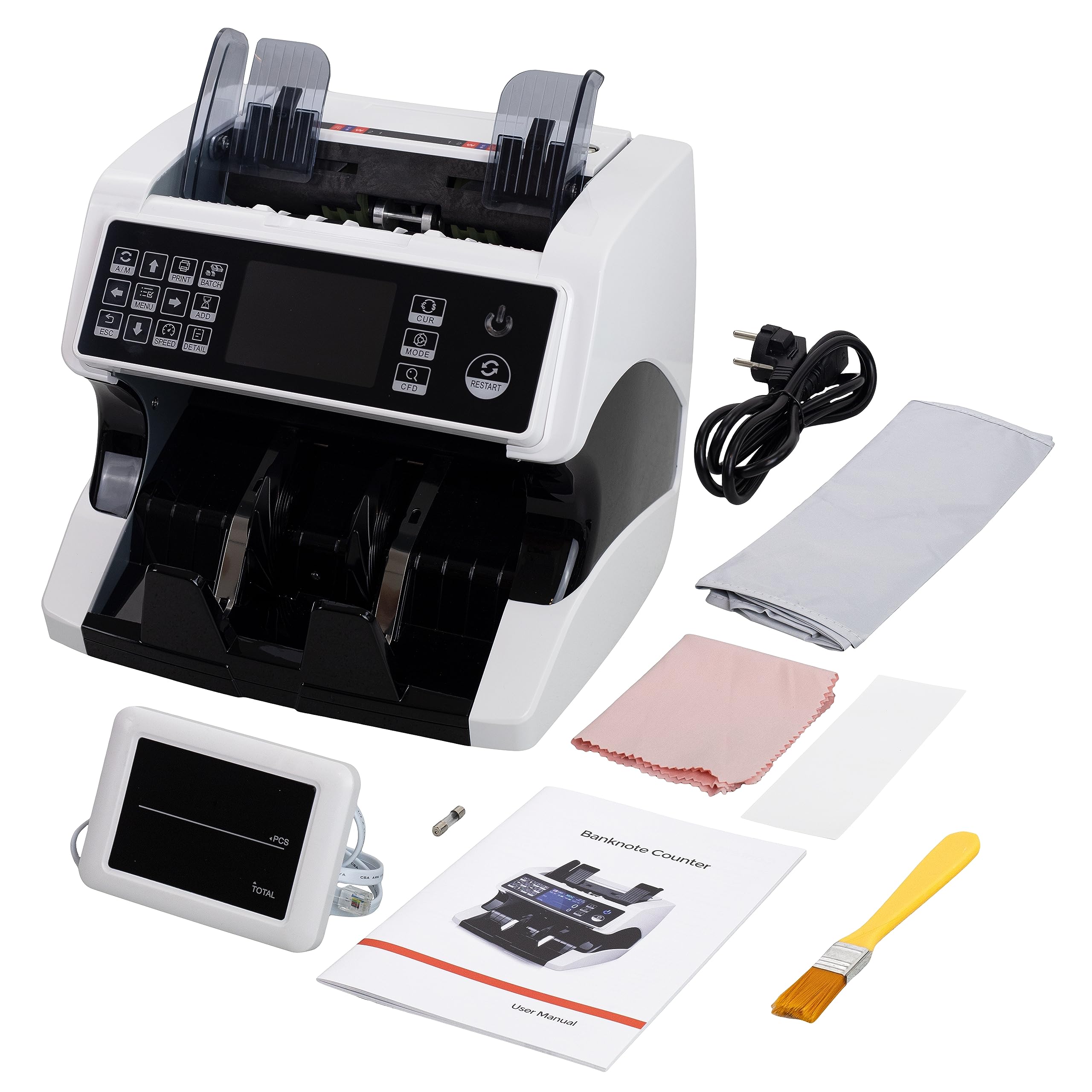 MV-500 Macchina conta banconote professionale a denominazione mista | EUR, USD, GBP, ecc. | 11 metodi di rilevamento delle contraffazioni | Conta soldi