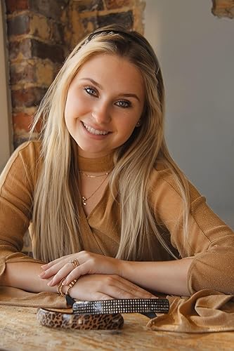 Miniatura 5 de SqHair Diadema con bisagras que se adapta como lentes de sol. Cómoda diadema, se mantiene en su lugar, bandas fáciles de peinar para llevar (negro)