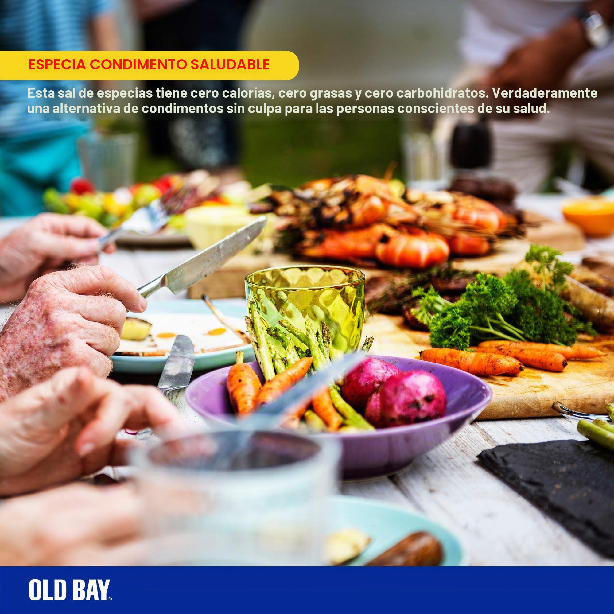 Old Bay Seasoning - Mezcla de especias de camarones y cangrejo - Mezcla de especias para mariscos, carne y aves de corral - Tamaño de catering, recipiente de 680 g