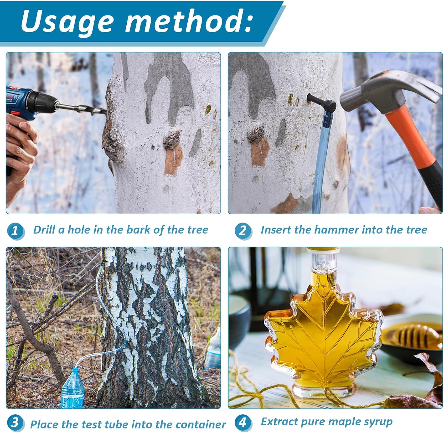 120 Ft Maple Syrup Tree Tapping Tubing Line Maple Sap Vacuum Tubing Maple Syrup Tapping Kit with 10 Pieces Maple Tree Taps Syrup Collection Tubes Vacuum Line Hose for Maple Syrup Collection Supplies