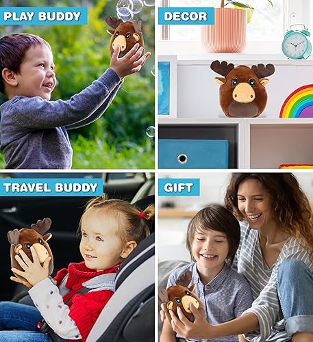 Miniatura 4 de DolliBu Snug Mooshies - Animal de peluche de alce  Wild Life súper blando y suave juguete de peluche sensorial para niñas y niños, lindo animal de