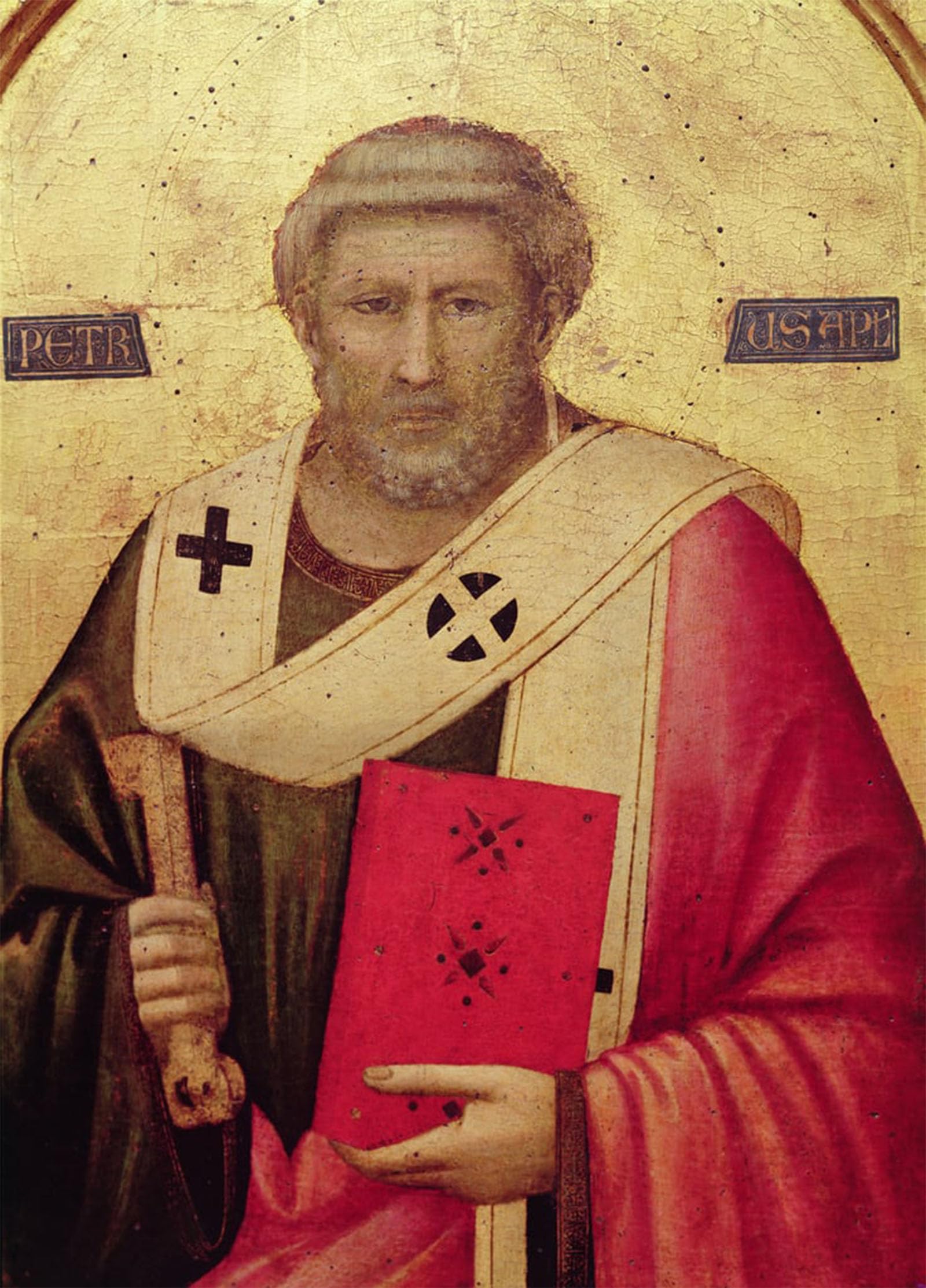 POSTERIIk Famous Print Pop Art Wall Art Graffiti St Peter Right of the Badia Altarpiece by Giotto Di Bondone Art Prints for Home Decor 60x90cm
