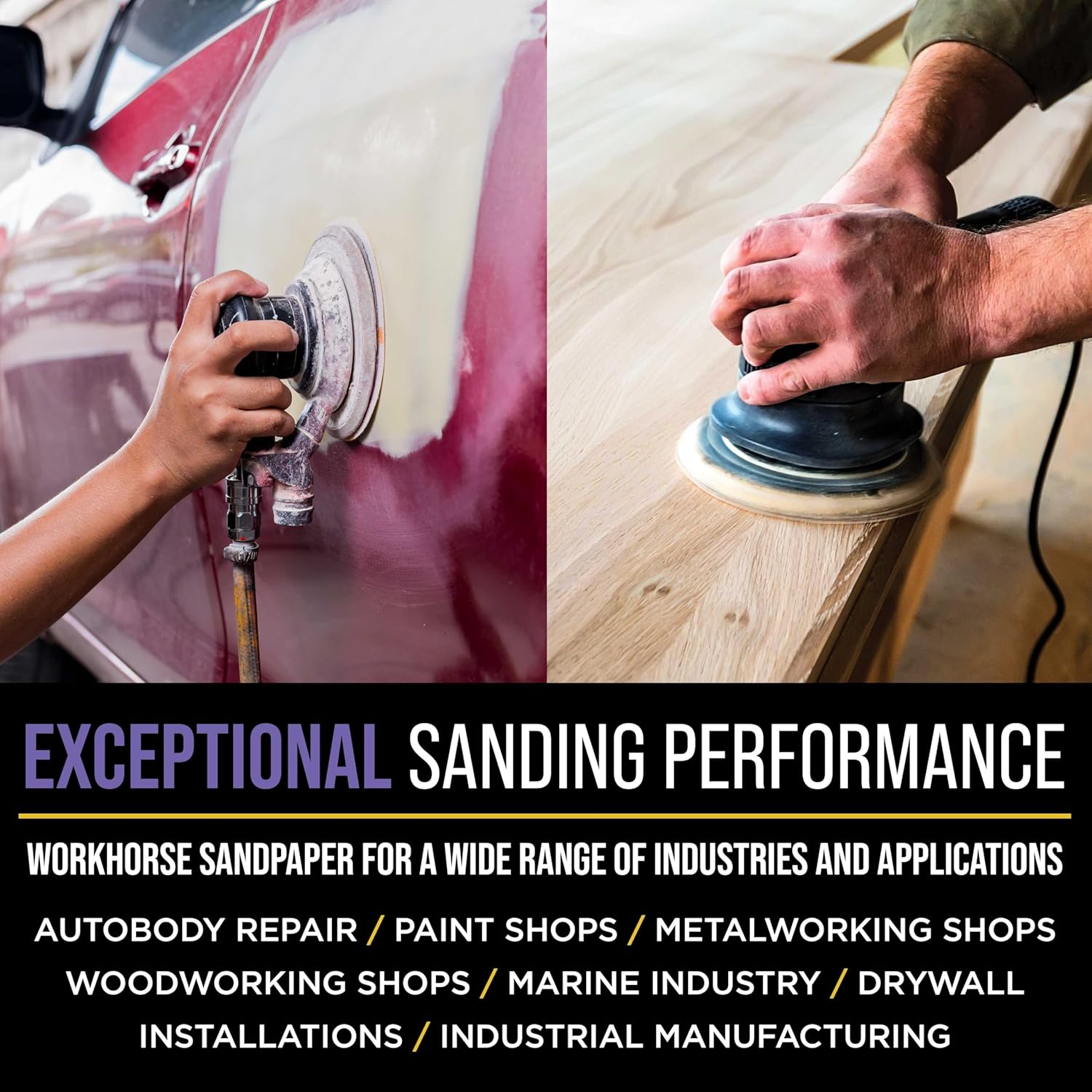 Dura-Gold Premium 5" Purple Film Ceramic Sanding Discs, 8-Hole Pattern, 50 Disc Variety Pack, Grits 60, 80, 120, 180, 220, 320, 400, 600, 800, 1000 - Hook & Loop Sandpaper, DA & Random Orbital Sander - Image 6