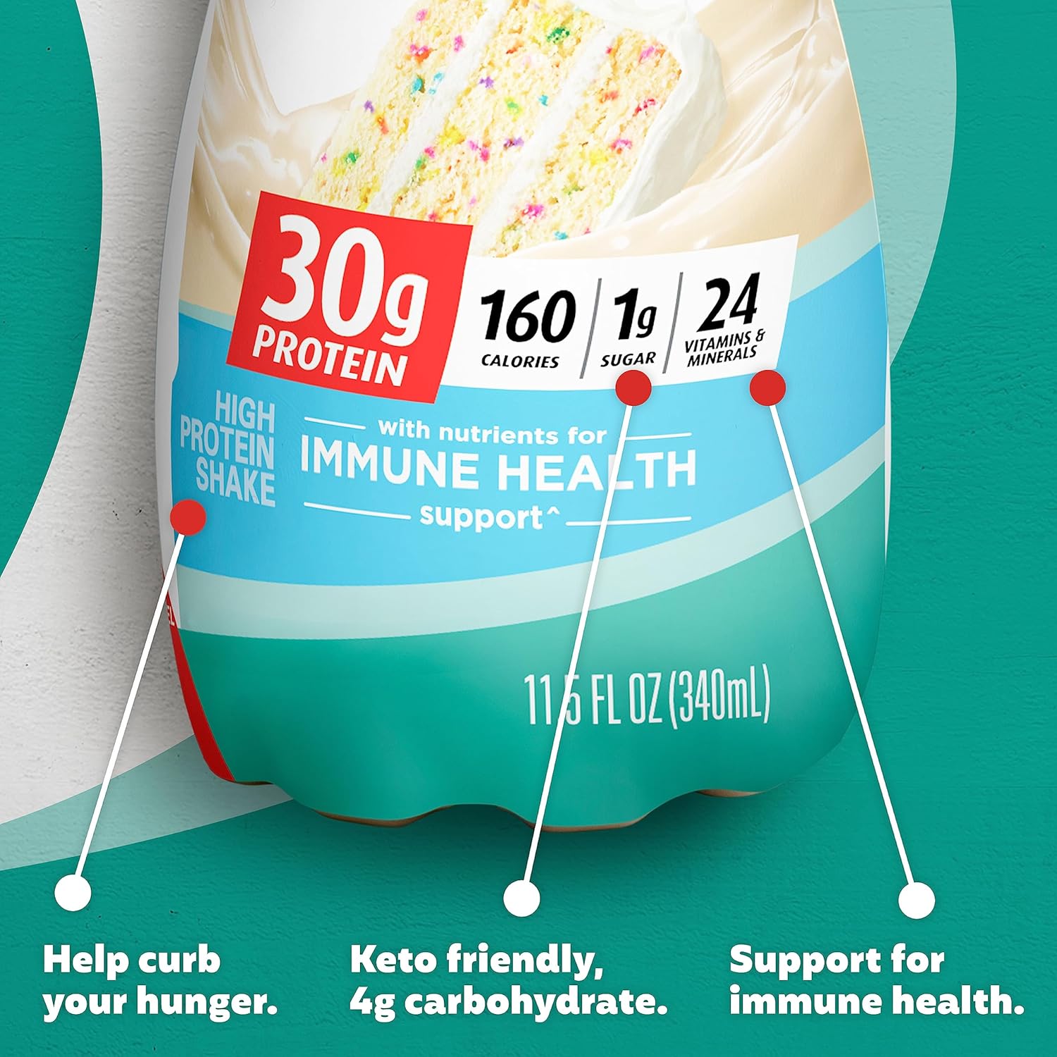 Premier Protein Shake, Cake Batter, 30G Protein, No Added Su...