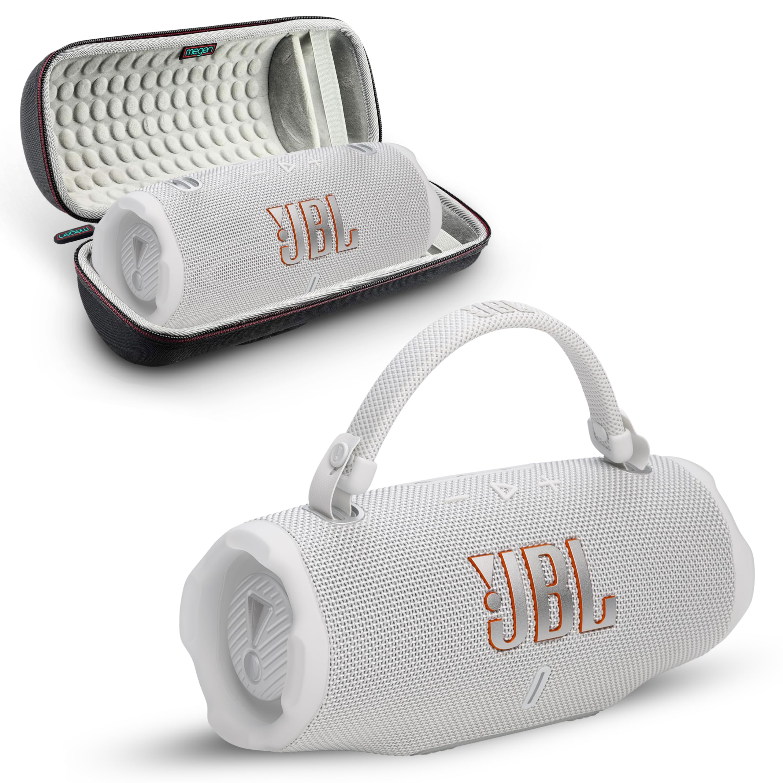 JBL Charge 6 Portable Bluetooth Speaker IP68 Waterproof DustProof and DropProof Outdoor Wireless Audio 28Hrs Playtime Megen Hardshell