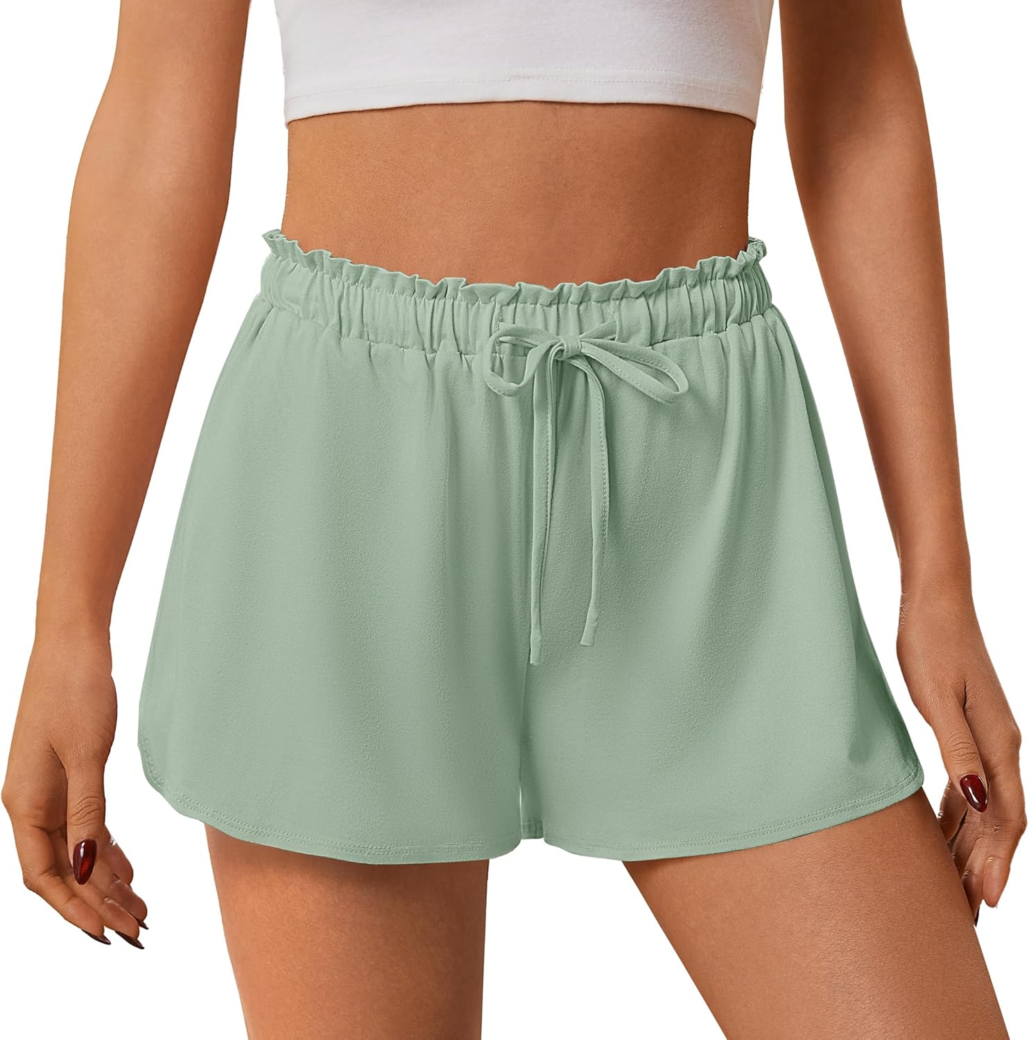 Ekouaer Womens Pajama Shorts 2026 Soft Sleep Shorts Casual Lounge Pj Short Comfy Pajama Pants Drawstring Pajama Bottoms