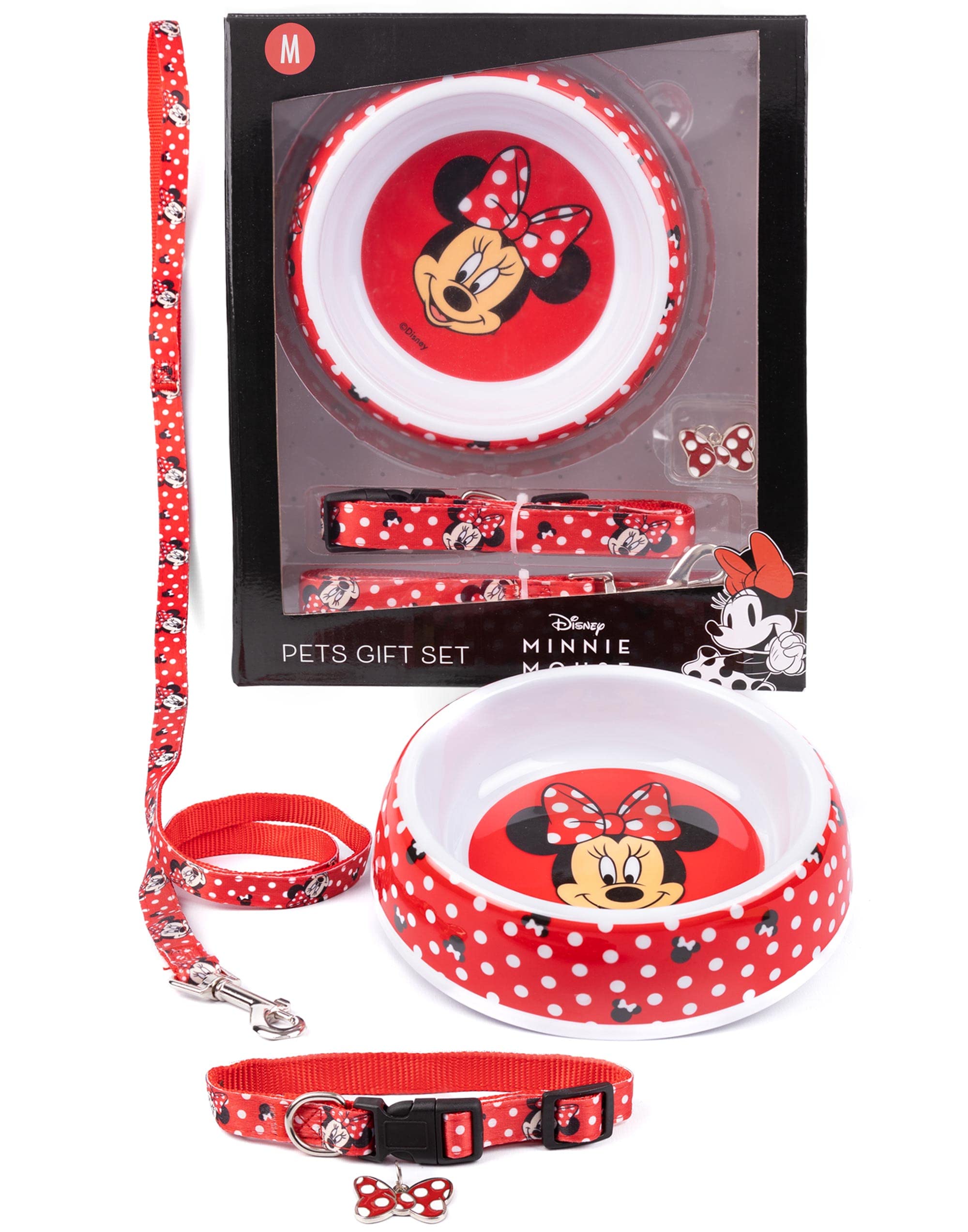 Disney Minnie Mouse Pets Set Regalo Ciotola Guinzaglio Collare