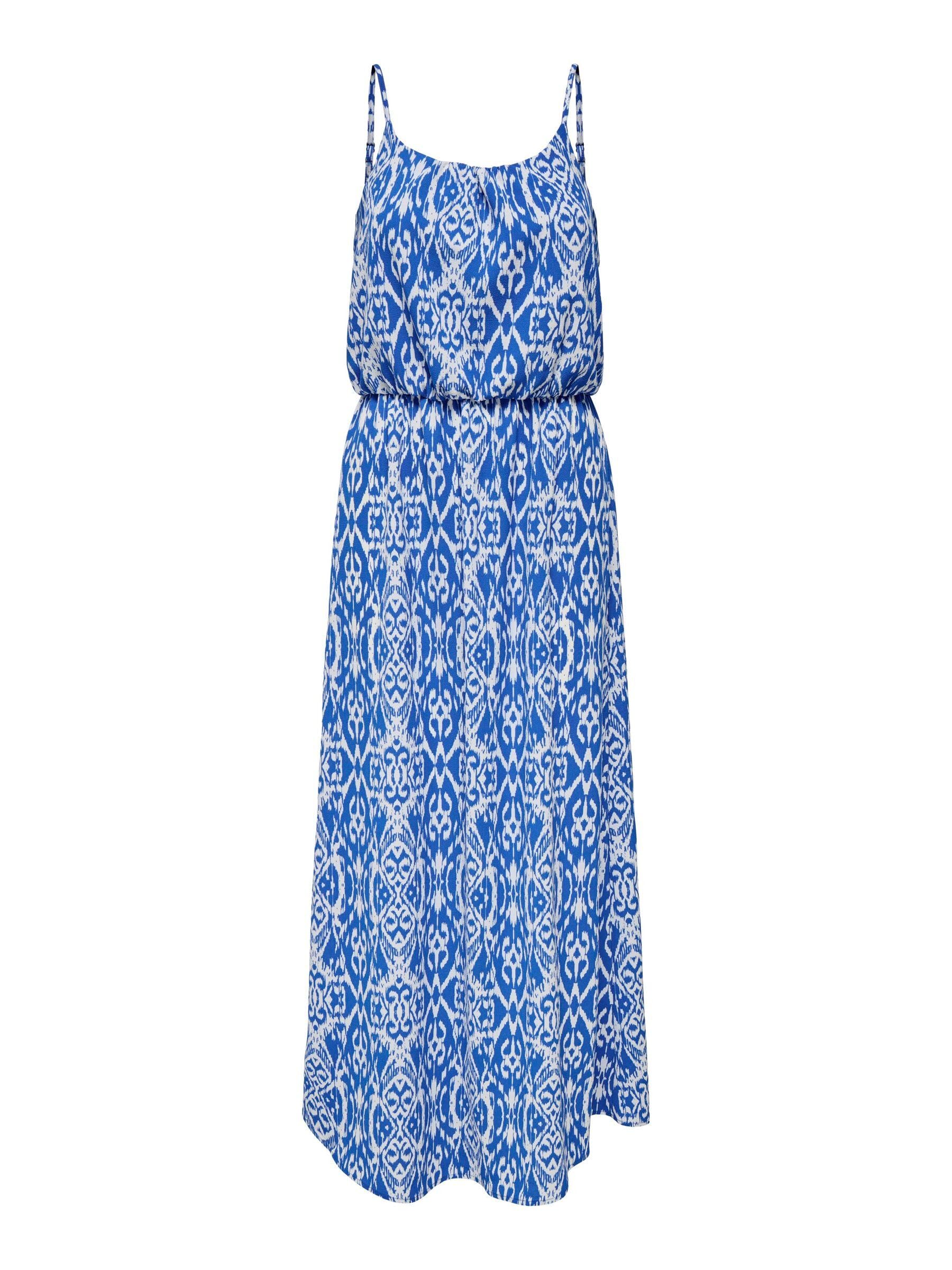 ONLY Women's Onlwinner S/L Maxi Dress Noos Ptm, Blue (Strong Blue), 12