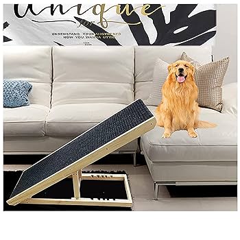 Amazon | 犬用ステップ ペットスロープ 調節可能木製のペットの