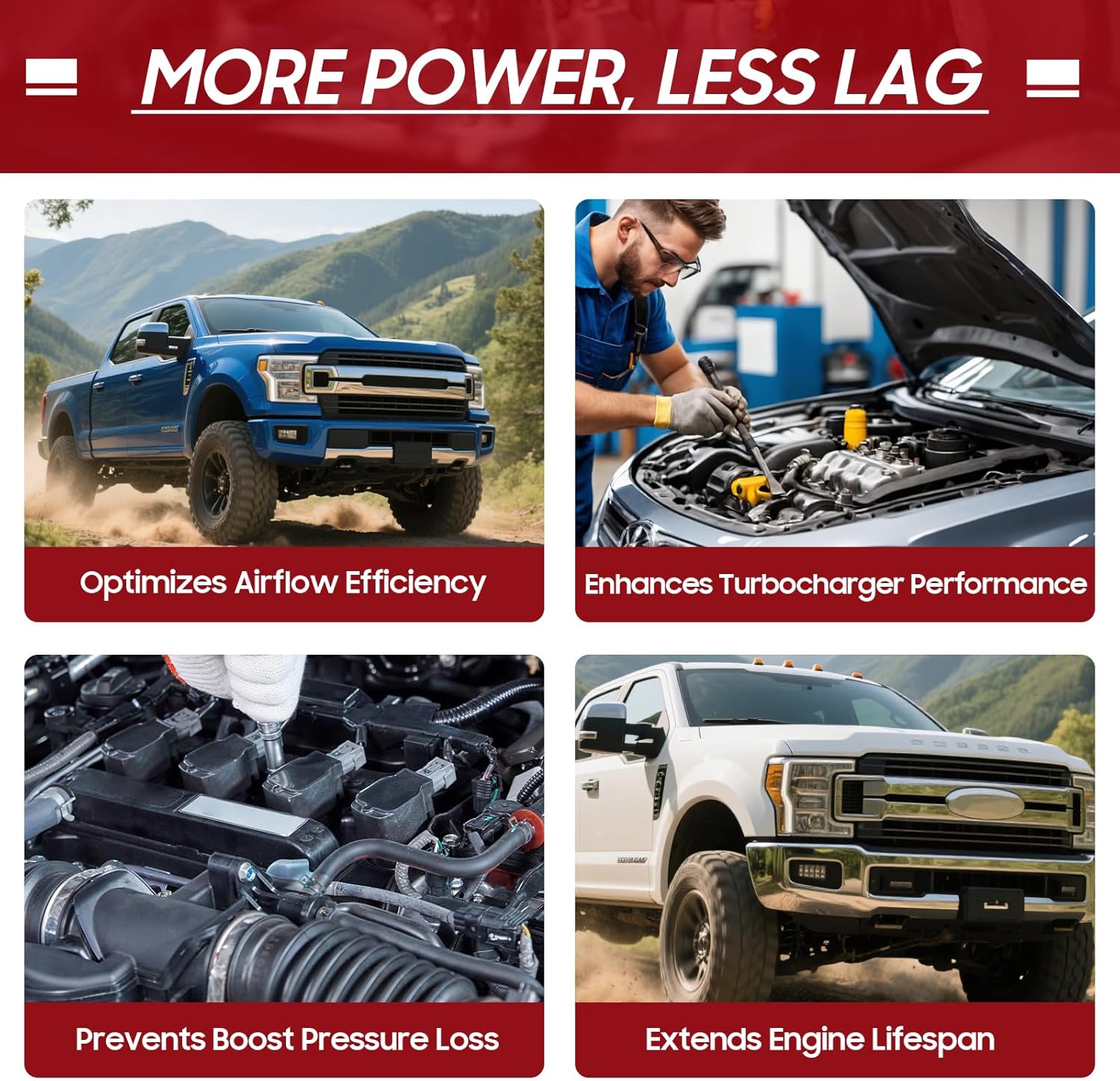 Turbo Intercooler kit Pipe Boot and Intake Elbow for 2003-2007 Ford F250 F350 F450 F550 Super Duty Intercooler Pipe Boot kit 6.0L Powerstroke Diesel-Silver