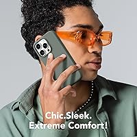 Vista 1250 de GONEZ Funda de silicona para iPhone 15 Pro Max, compatible con Magsafe, protector de cámara + protector de pantalla, forro de microfibra suave Negro