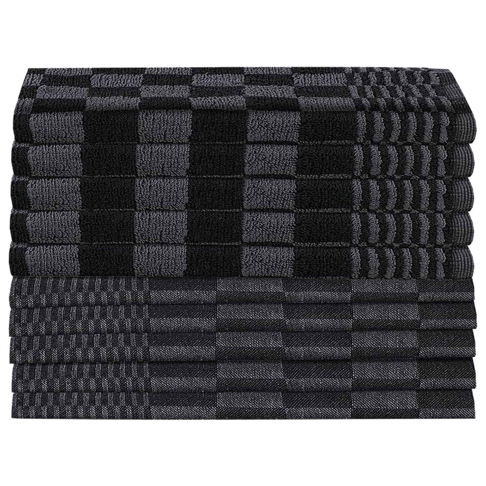 Homgoday Set Strofinacci 20 pz in Cotone Nero e Grigio, Decor da Mobili da Interni per Soggiorno Ufficio Camera da Letto