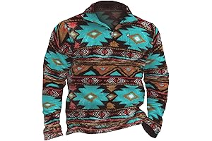 Aztec Jacket Men: Tactical Fleece Jacket Polar Soft Warm Quarter Zip Pullover
