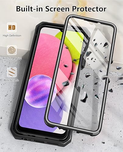 Miniatura 2 de Funda para teléfono Samsung Galaxy A03S Soporte duro integrado y protector táctil Militar a prueba de golpes TPU resistente suave resistente