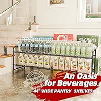 Vista 3 de 2 Tier Shoe Rack for Closet, 44 Inch Extra Long Shoe Storage Organizer for Shelves, Heavy Duty Metal, Easy Assembly, Black