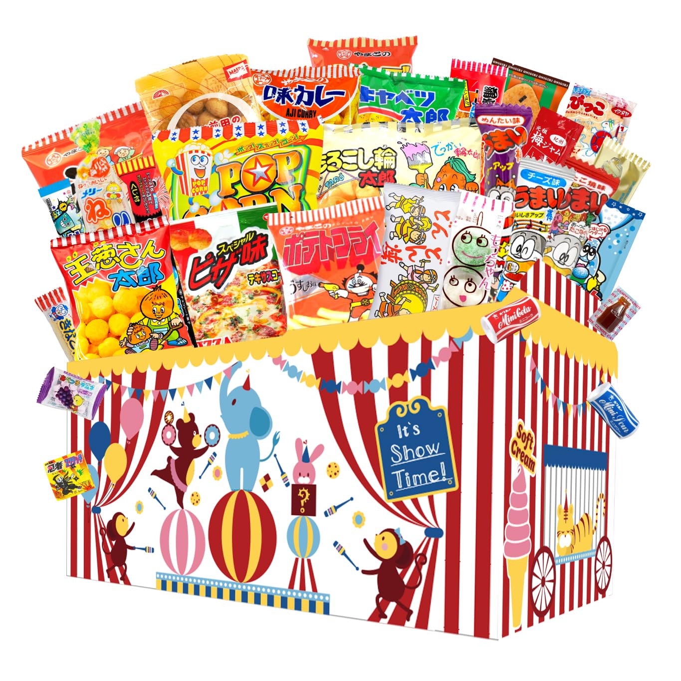 Amazon.co.jp: 景品 (かわいい専用BOX付き 駄菓子 お菓子詰合せ 約30点