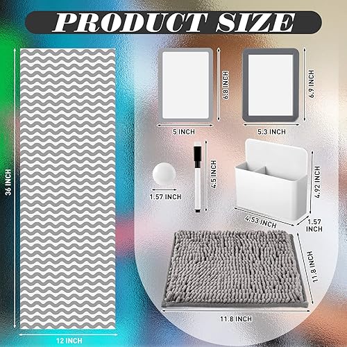 Miniatura 2 de Timgle Juego de casilleros magnéticos de 8 piezas, incluye papel tapiz magnético, espejo, armario, organizador, alfombra, pizarra blanca, marcador