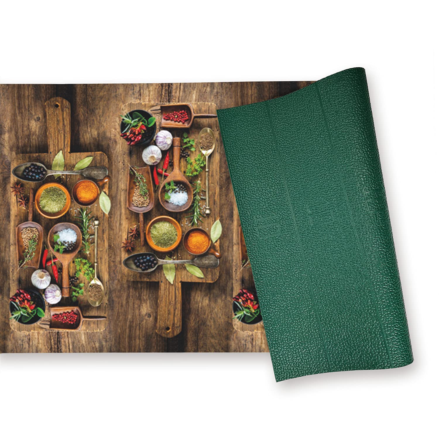 WohnDirect Küchenteppich waschbar 50 x 250 cm - für Innen bis 10m Länge - rutschfest + zuschneidbar - Küchenmatte, Fußmatte, Küchenläufer - leicht abwaschbar