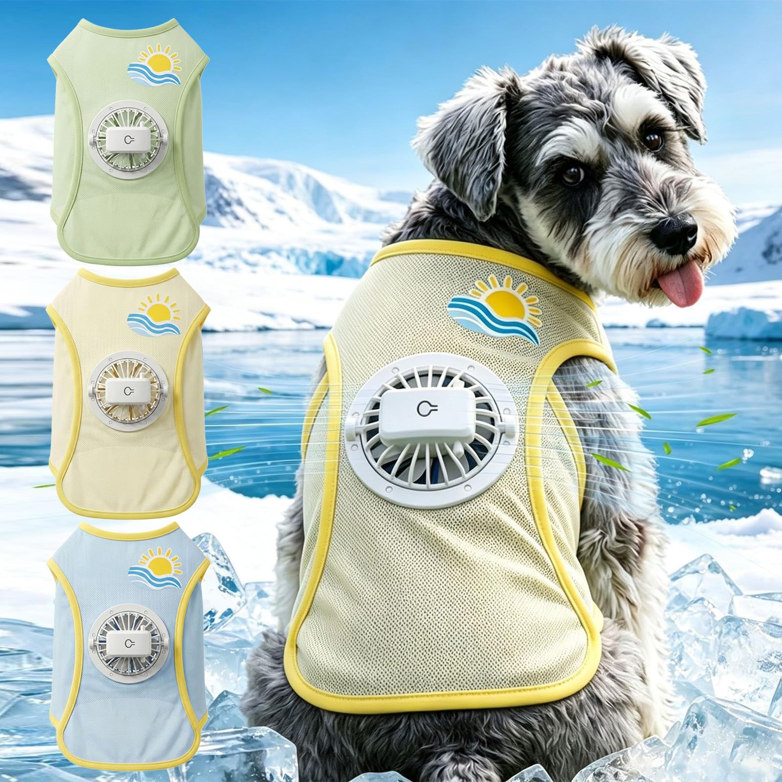 Dog Cooling Vest with 3-Speed Fan – Skin-Friendly Pet Cooling Clothes for Small, Medium & Large Breeds, Ideal for Outdoor Walks, Celebrations & Summer Heat Relief