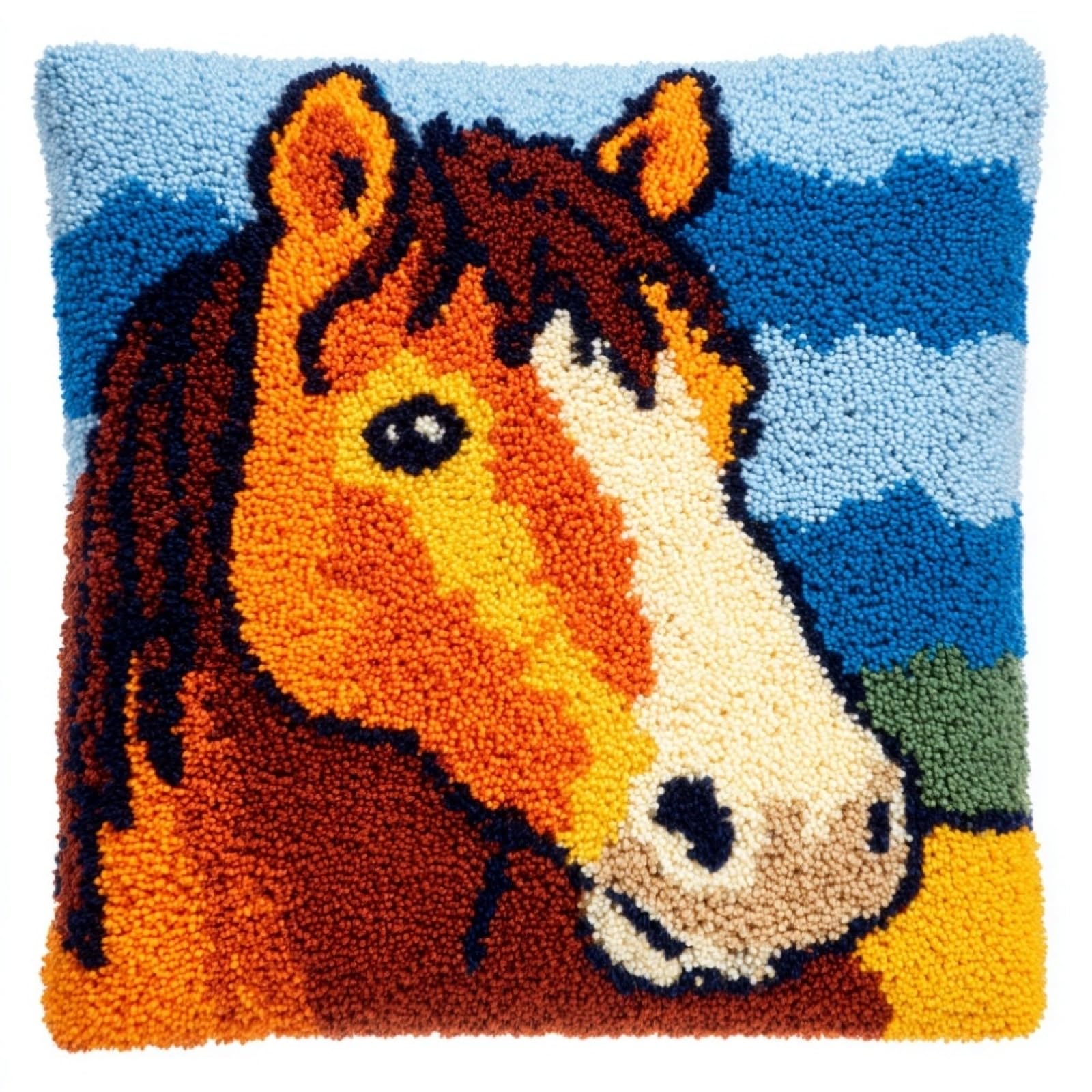 AxiangziK Latch Hook Cushion Kit for Beginners,Horse
