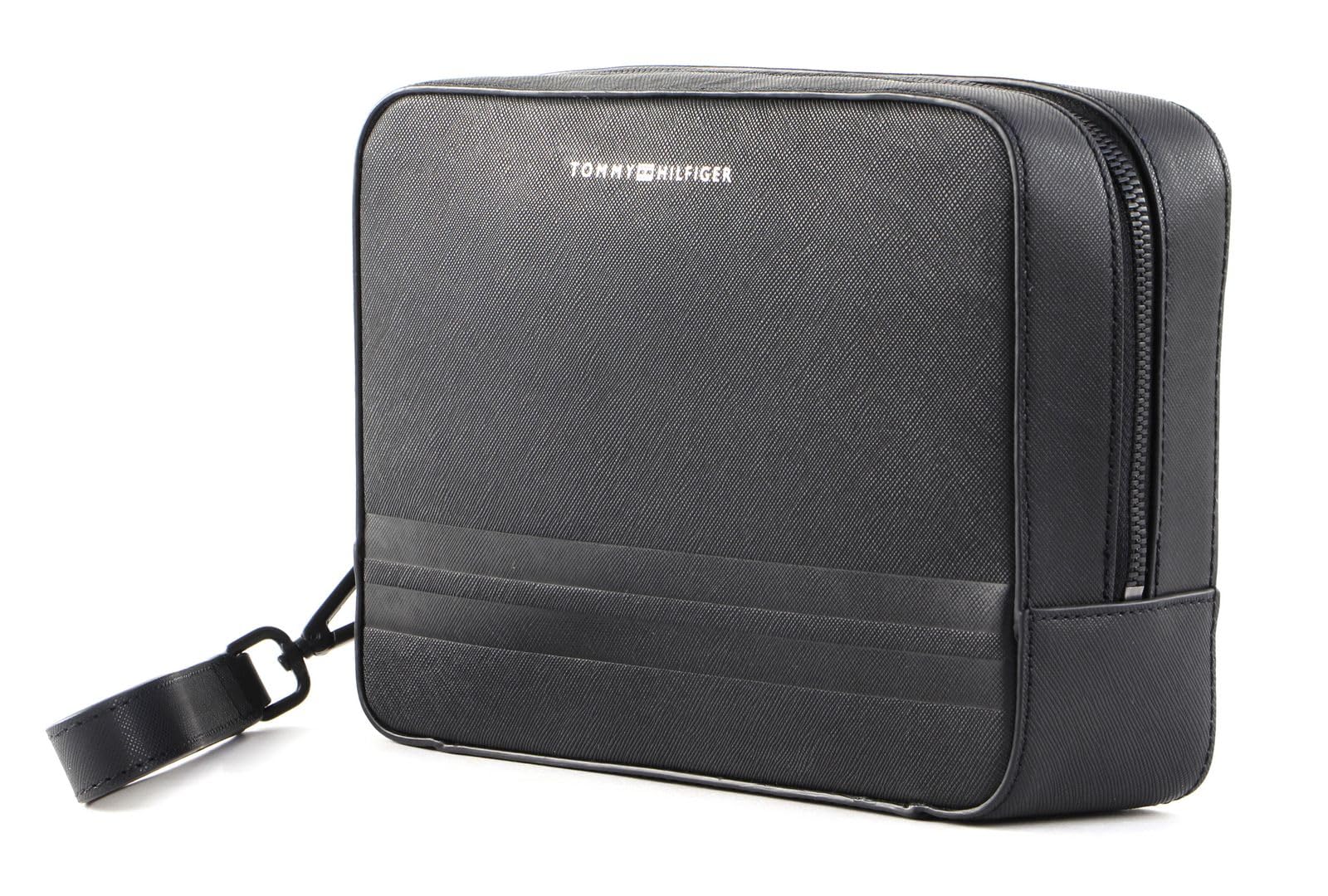 TOMMY HILFIGER TH Business Leather Washbag Black