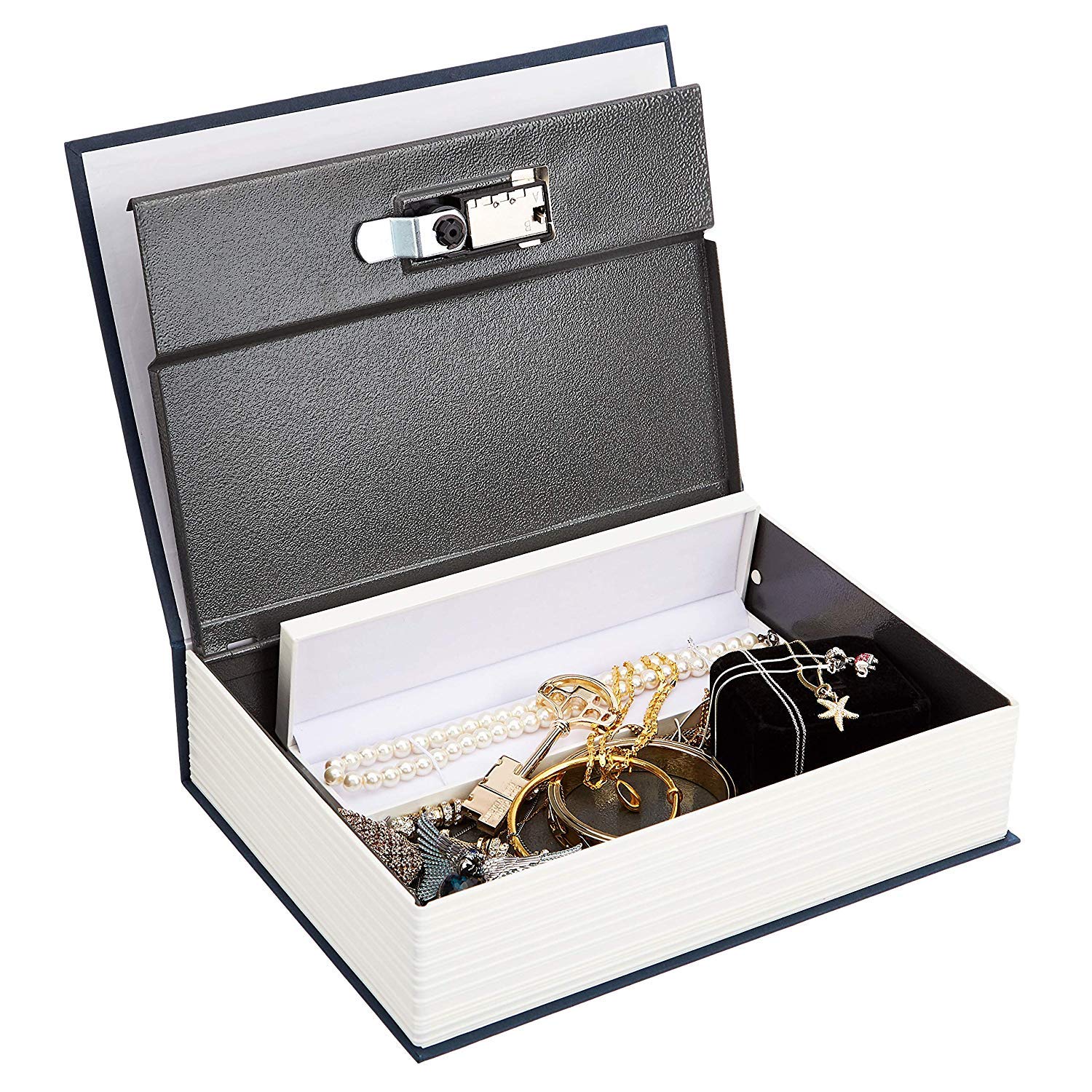 FAYBY Hidden Secret Book Safe Vault Box Jewelry Locker With Password Protection