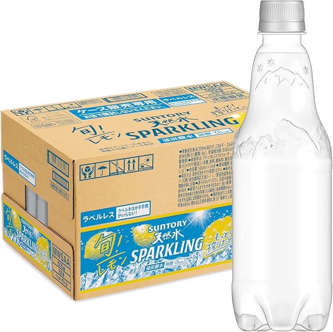 Amazon 炭酸水 サントリー 天然水スパークリング レモン ラベルレス 500ml 24本 天然水 食品 飲料 お酒 通販 Amazon 炭酸水 サントリー 天然水スパークリング レモン ラベルレス 500ml 24本 天然水 食品 飲料 お酒 通販