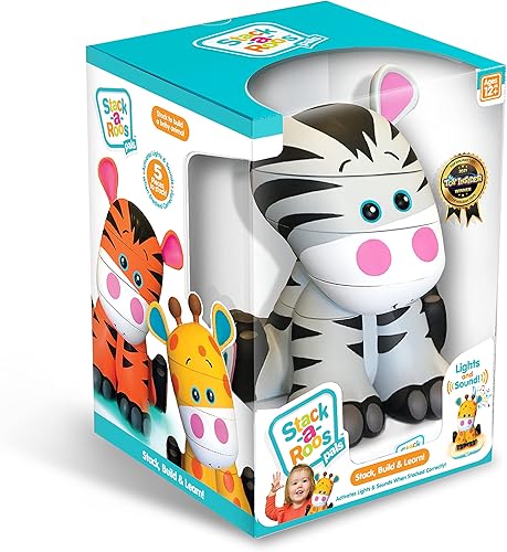 Vista 8 de Stack-a-Roos Baby Horse por Salus Brands - Juguete apilable de animales, juguete educativo de aprendizaje temprano para bebés y niños pequeños, a