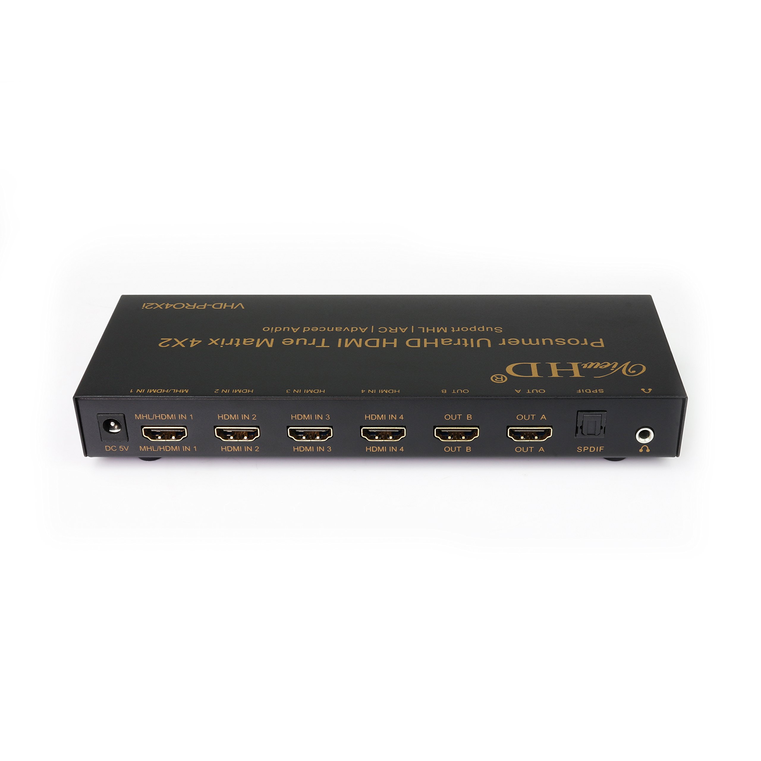 ViewHD Prosumer Ultra HD HDMI True Matrix 4X2 rear view