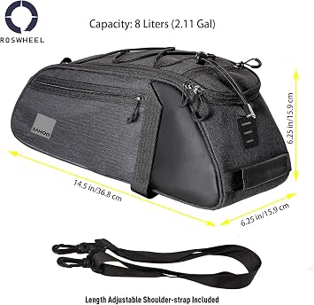 Roswheel Essential Series Convertible Bike Trunk Bag/Pannier