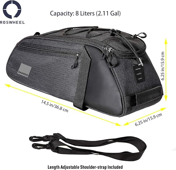 Roswheel Essential Series Convertible Bike Trunk Bag/Pannier