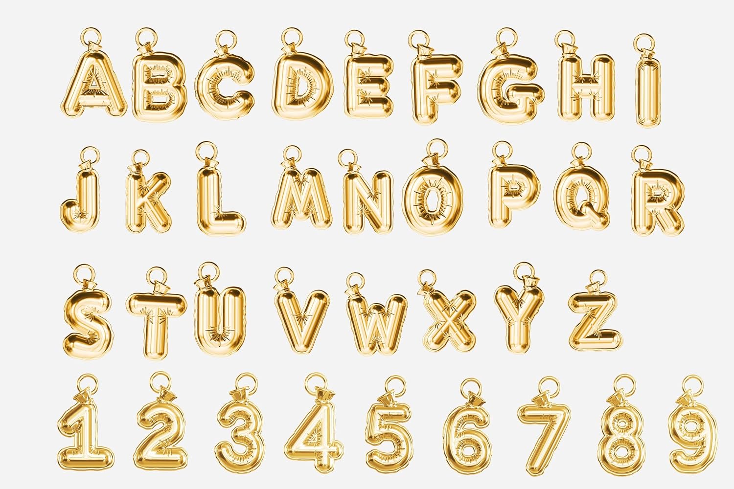Personalize CAT Collar Charm Brass Balloon Initials/Number Shape