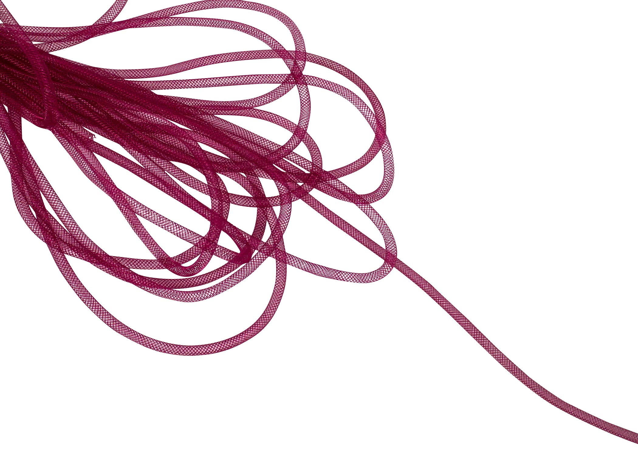 Crinoline Horsehair Braid Tube 4mm - Sold by The Yard (Maroon)